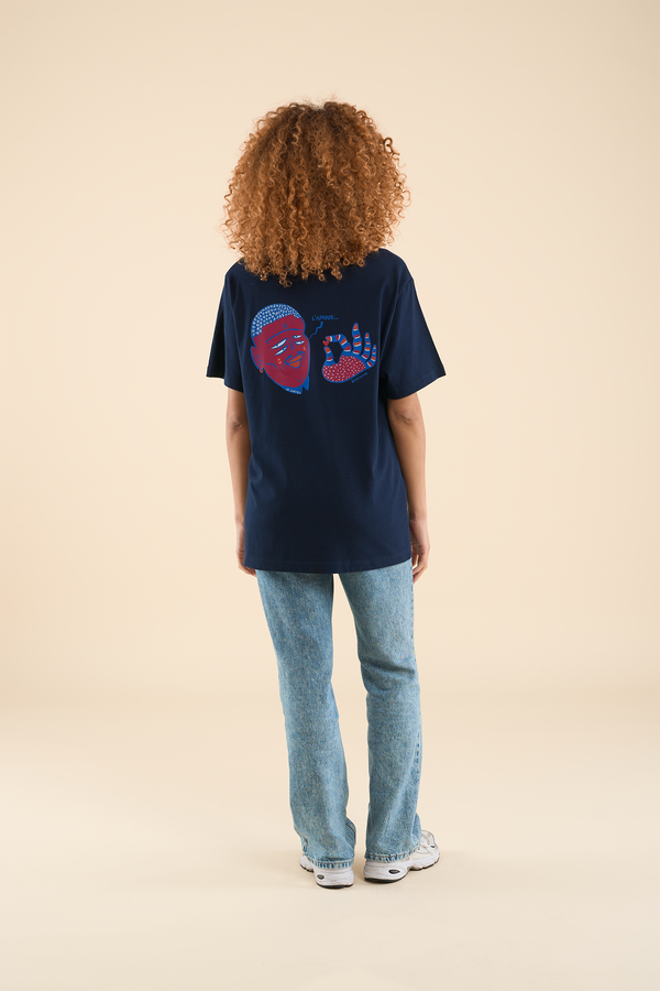 L'AMOUR・T-shirt unisexe・Bleu marine