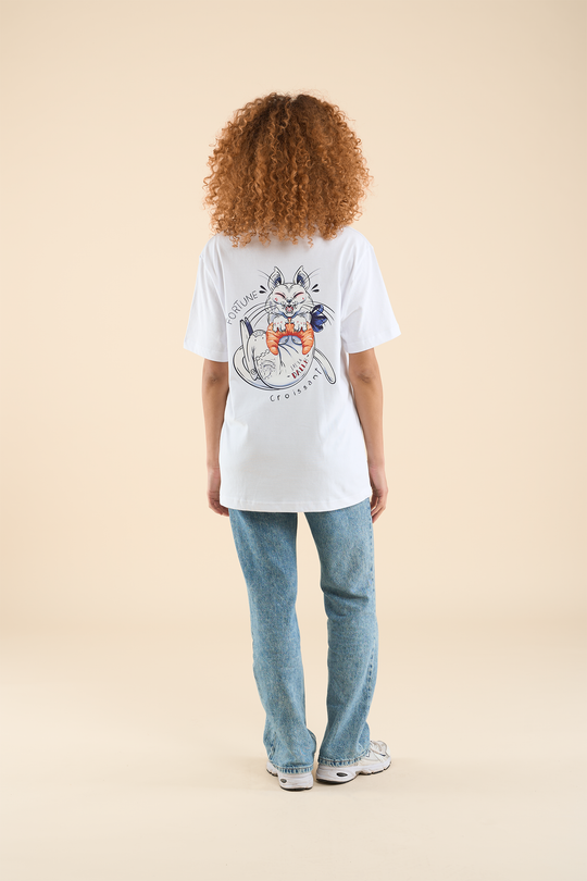 FORTUNE CROISSANT・T-shirt unisexe・Blanc