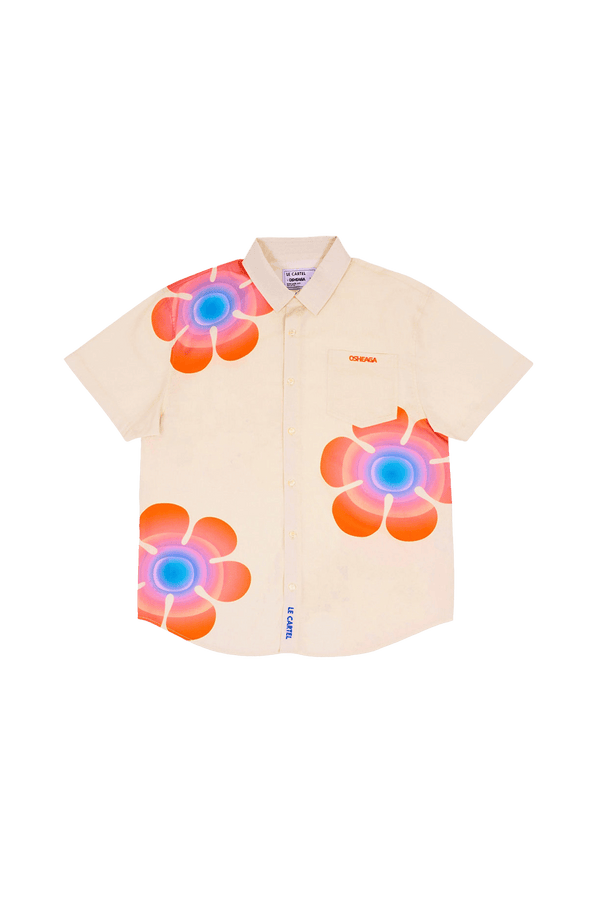 FLOWER POWER・Printed shirt・Sand