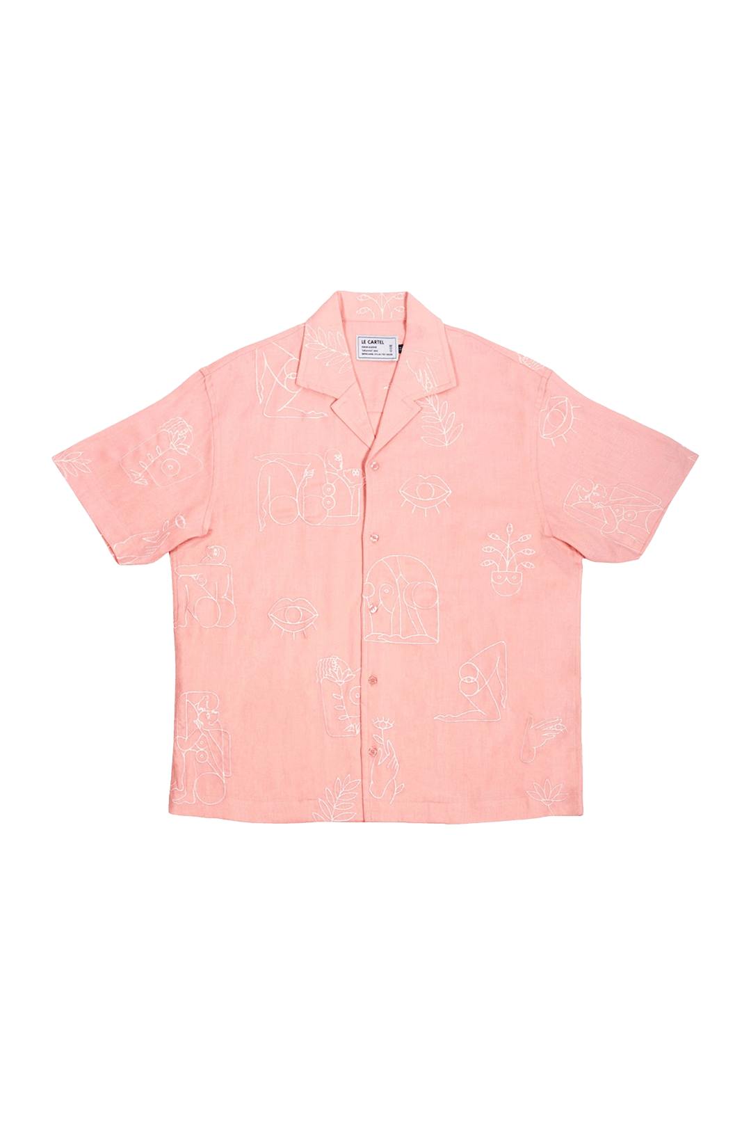 CABRIOLES・Embroidered shirt・Pink