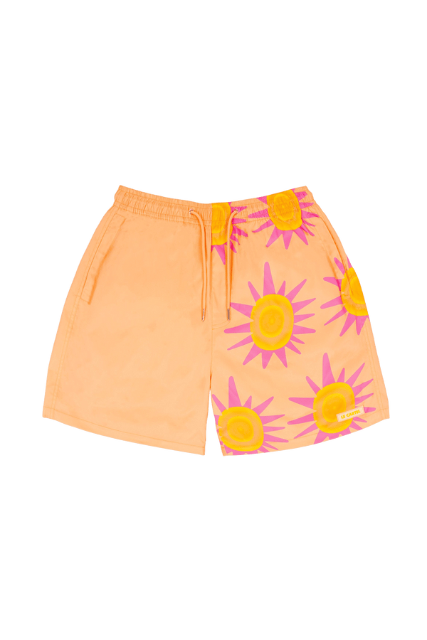 BURNING SUN・Printed shorts・Peach