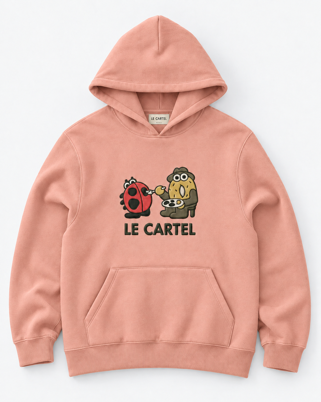DESSINE-MOI UNE COCCINELLE・Hoodie unisexe brodé・Rose