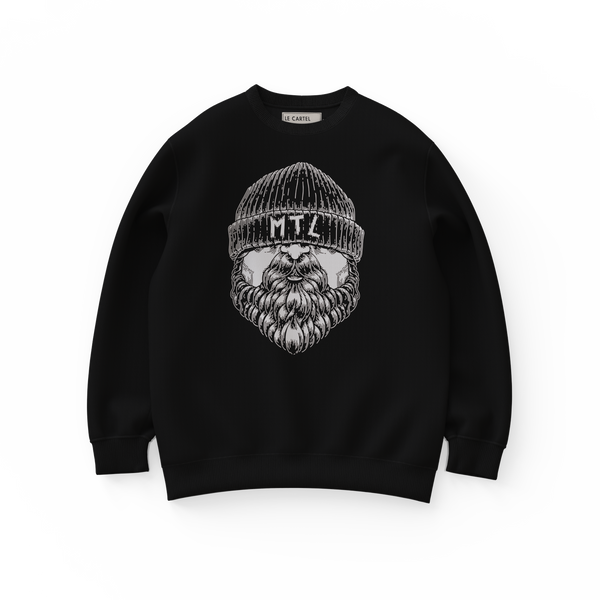 BARBU・Crewneck・Blanc / Noir