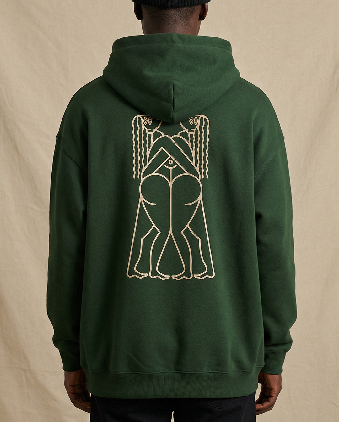 COLLÉ-SERRÉ・Unisex hoodie・Forest green