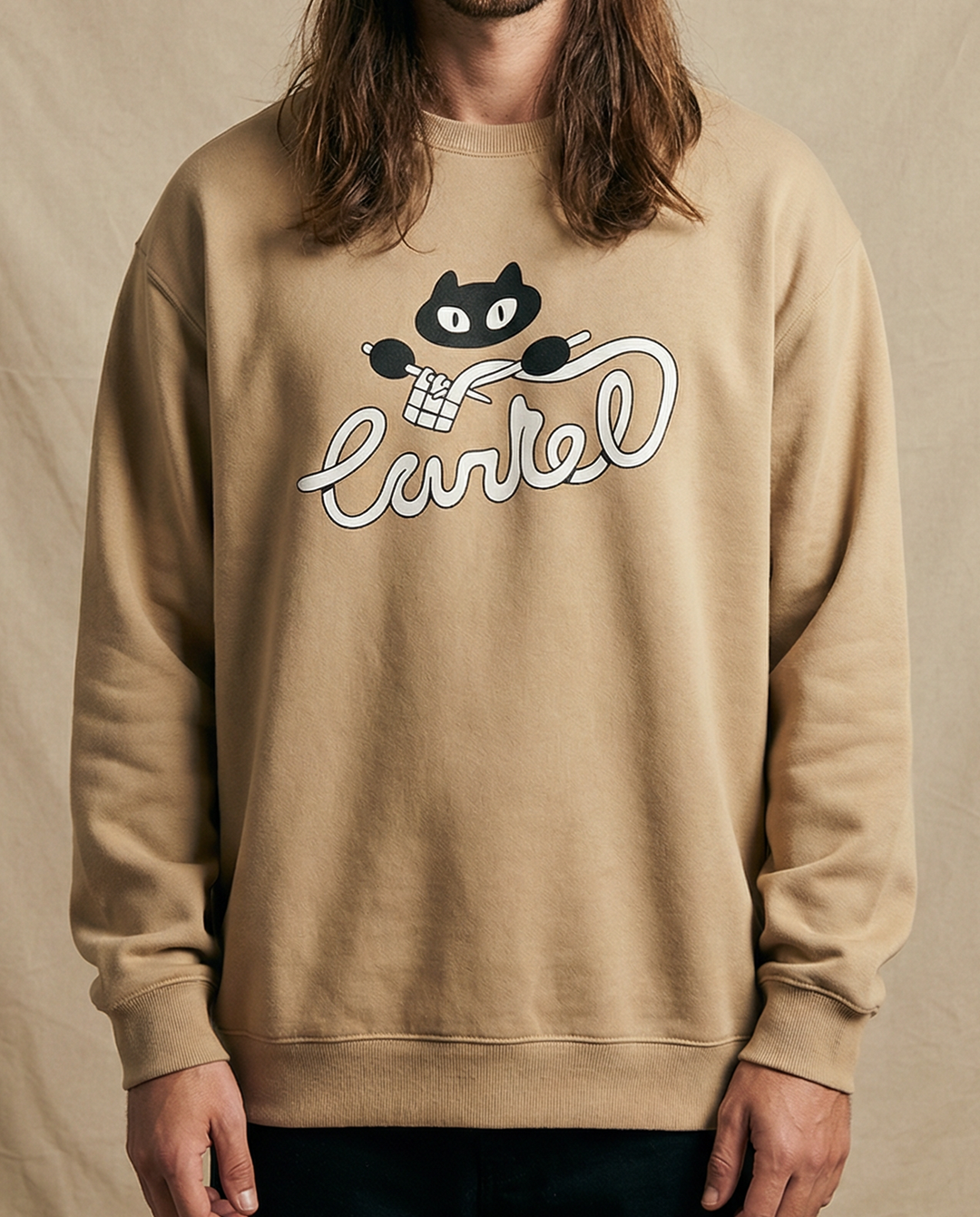 BOULE DE POIL・Crewneck unisexe・Beige