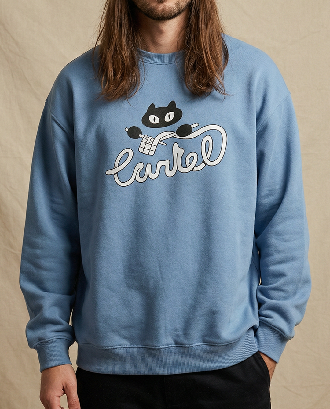 FURBALL・Crewneck unisex・Powder blue