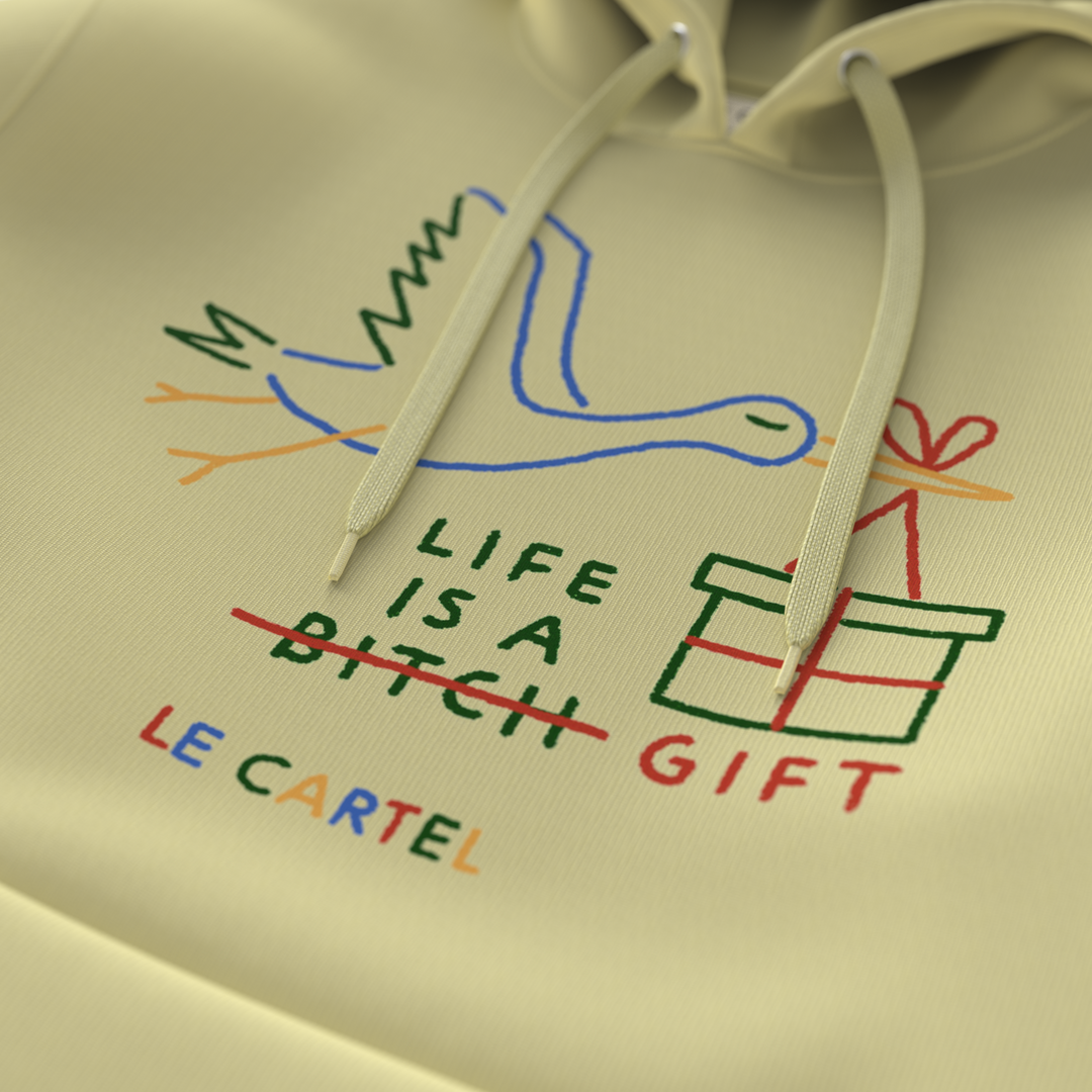 LIFE IS A GIFT・Unisex Hoodie・Cream