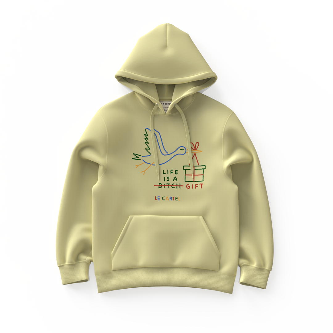 LIFE IS A GIFT・Unisex Hoodie・Cream