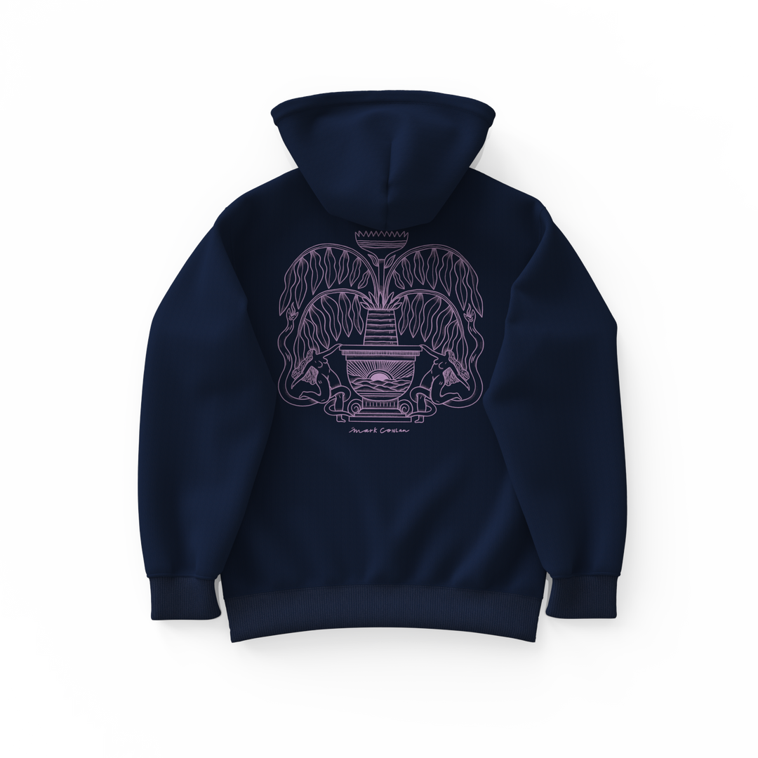 FONTAINE・Hoodie unisexe・Bleu marin