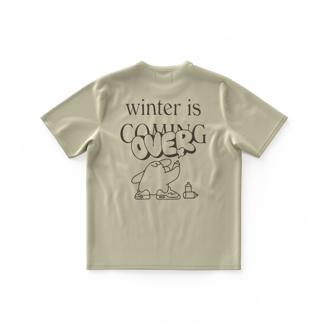 WINTER IS OVER・T-shirt ample unisexe・Crème