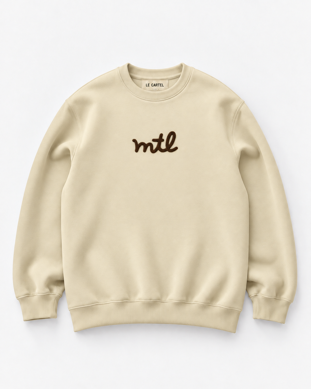MTL・Unisex embroidered crewneck・Cream