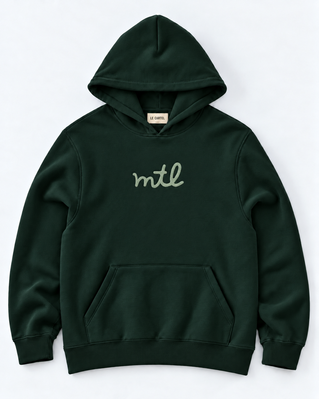MTL・Embroidered unisex hoodie・Green