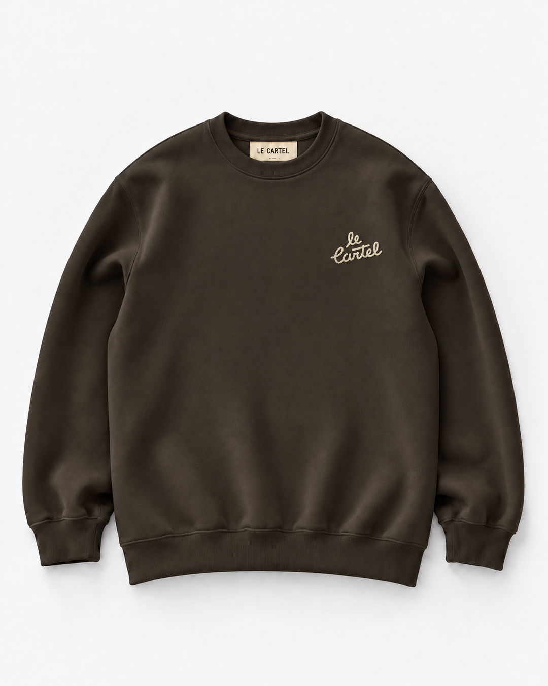 NEW OG・Unisex embroidered crewneck・Chocolate