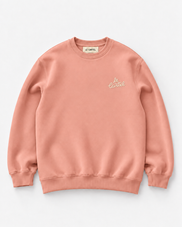 NEW OG・Unisex embroidered crewneck・Pink