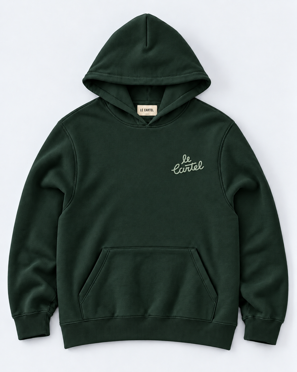 NEW OG・Unisex embroidered hoodie・Green