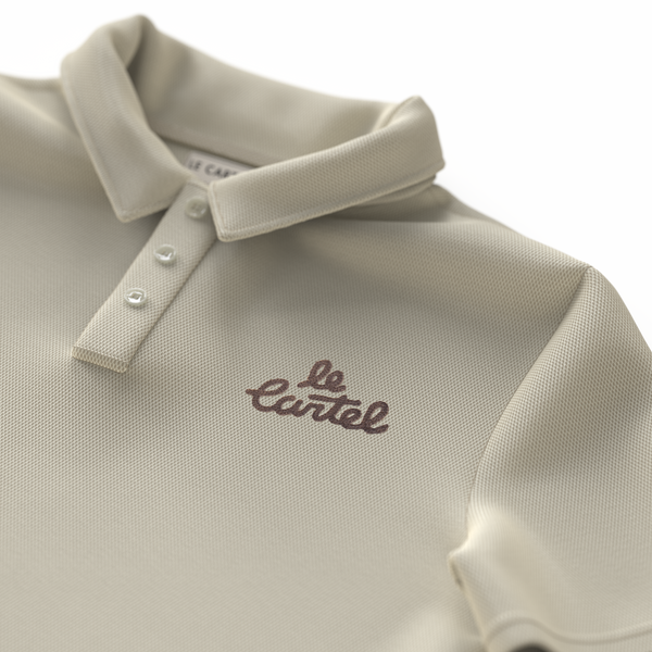 OG・Polo piqué unisexe・Crème