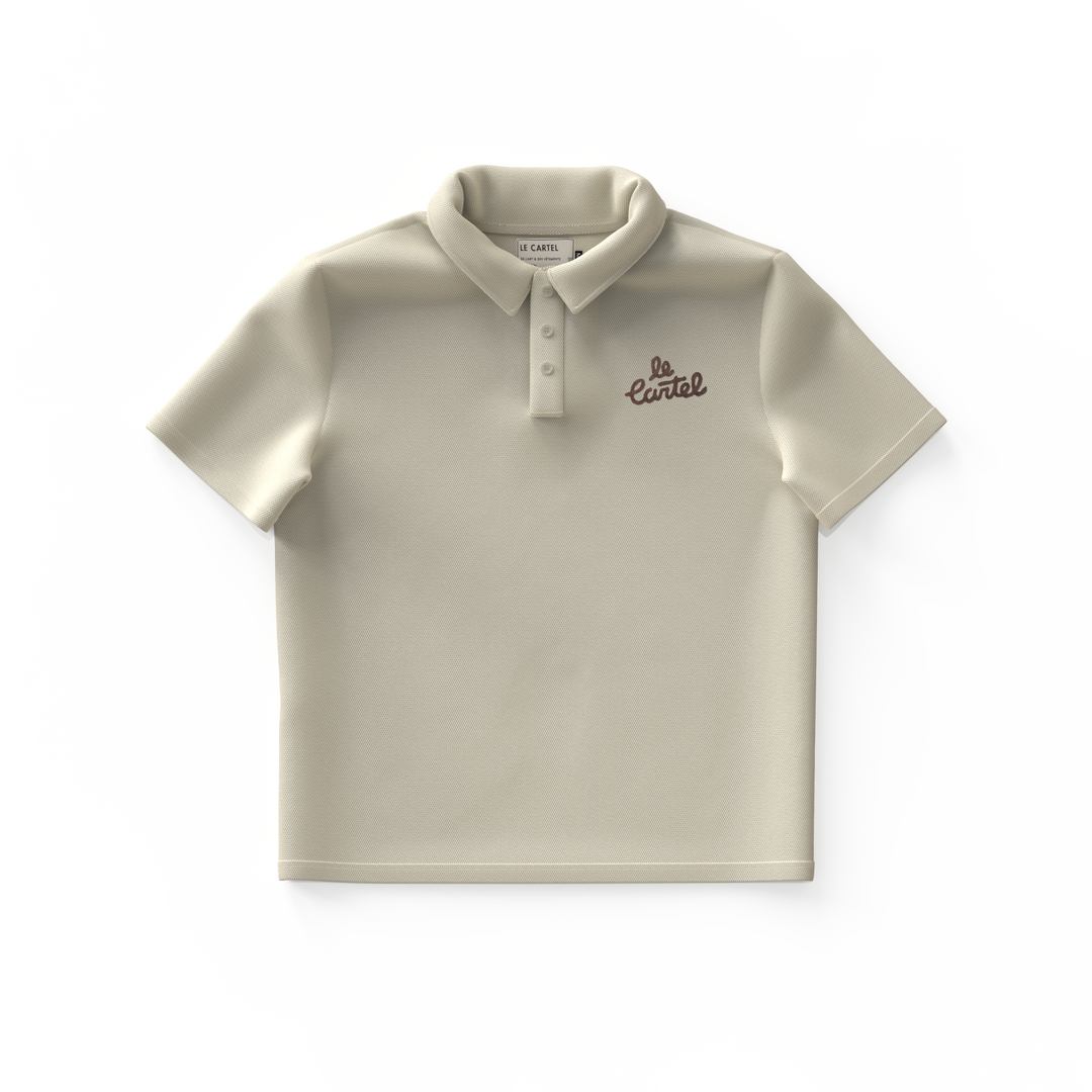 OG・Polo piqué unisexe・Crème