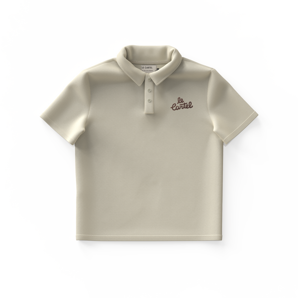 OG・Polo piqué unisexe・Crème