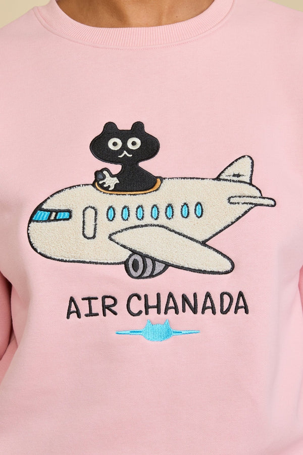 AIR CHANADA・Crewneck unisexe・Rose - Le Cartel