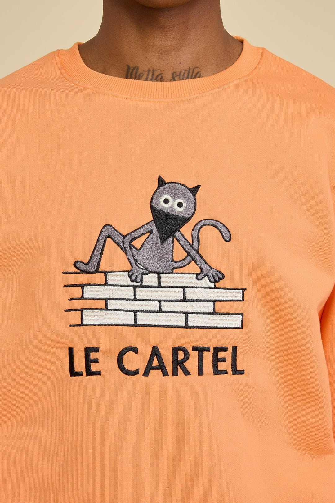 CHATCRIPANT・Crewneck unisexe・Orange - Le Cartel