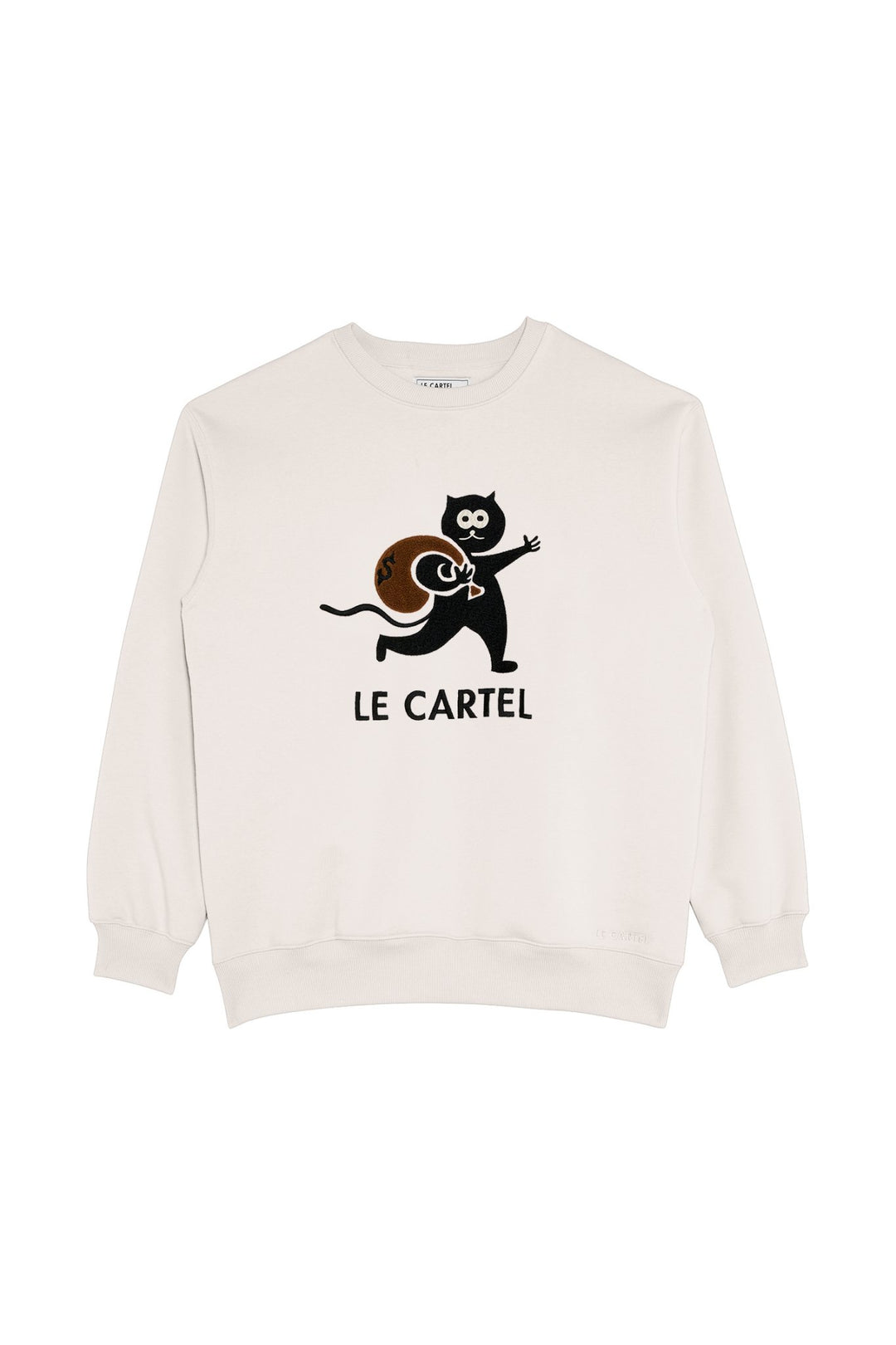 CHATPARDEUR・Crewneck unisexe・Blanc cassé - Le Cartel