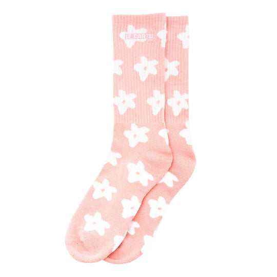 BOUTON D'OR・Chaussettes imprimées・Rose - Le Cartel