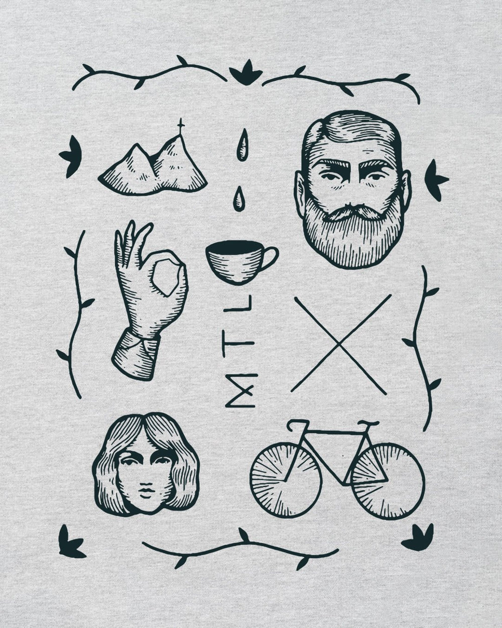 MTL・T-shirt unisexe・Gris - Le Cartel