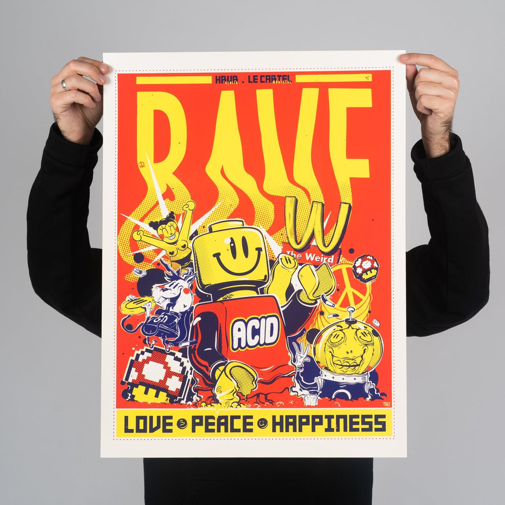 RAVE・Sérigraphie papier - Le Cartel